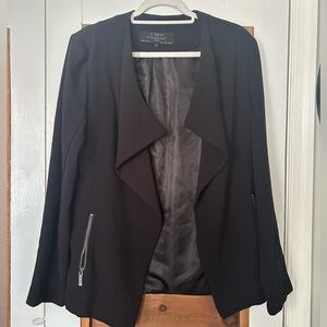 Stoosh Black Women's Blazer with Zipper Accents